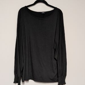 Elegant Black Long Sleeve Women's Top